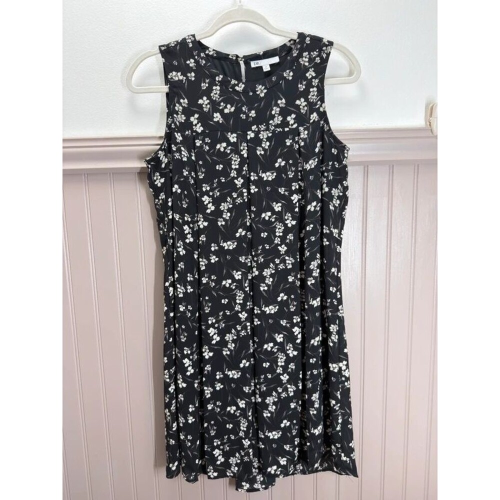 DR2 Black Floral Sleeveless Dress Size XS. #0238